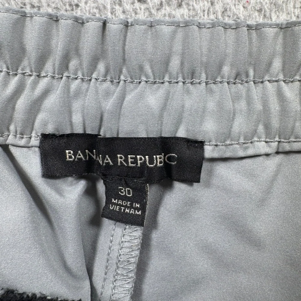 Banana Republic Mens Gray Performance Jogger Pants Size 30 Tapered Elastic Cuff